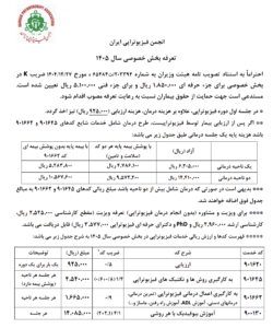 تعرفه فیزیوتراپی سال ۱۴۰۵
