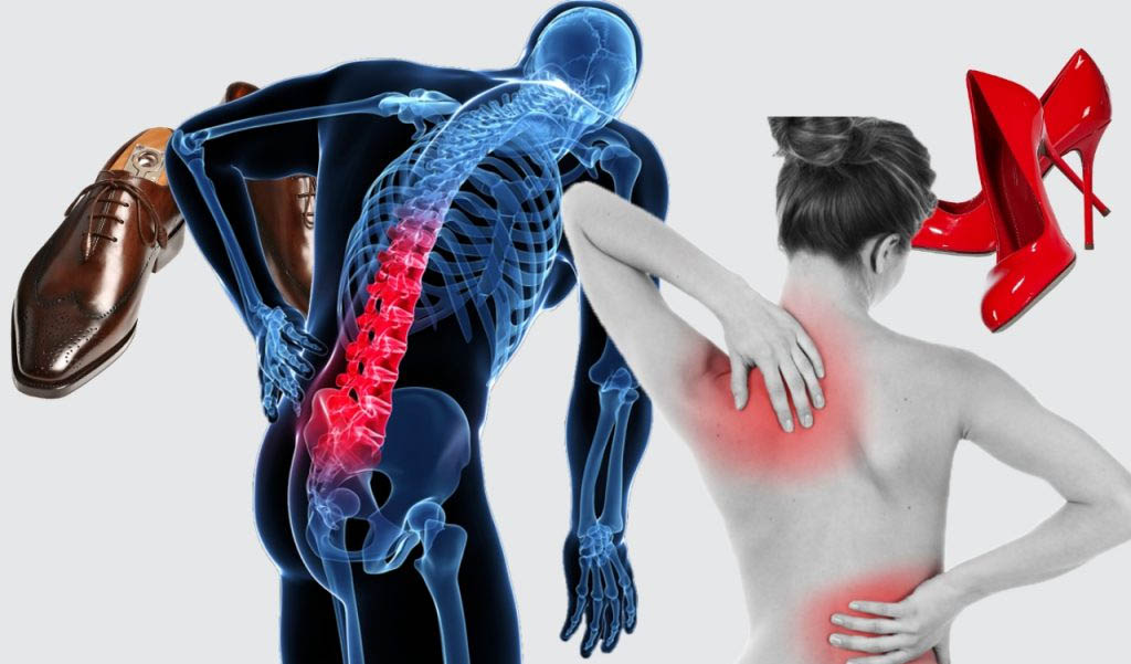 کمردرد + استفاده از کفش نامناسب