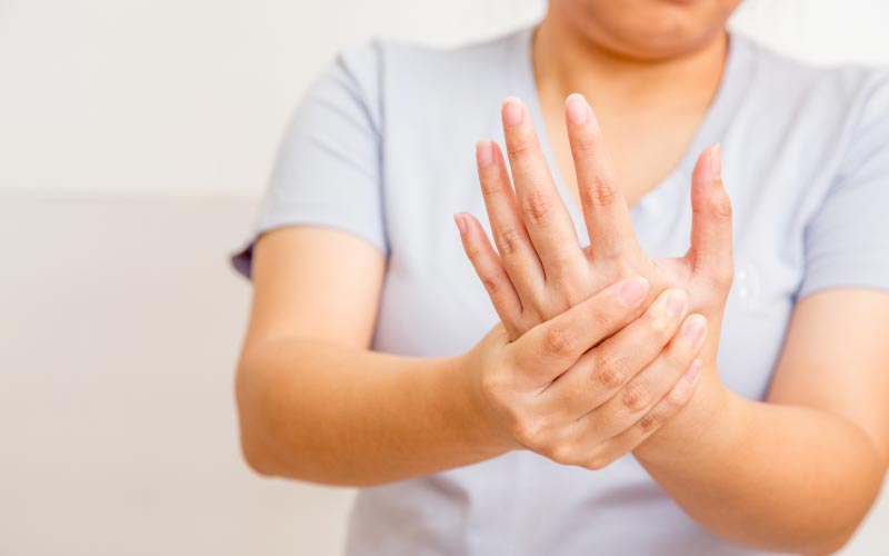 گزگز و بی حسی کف دست