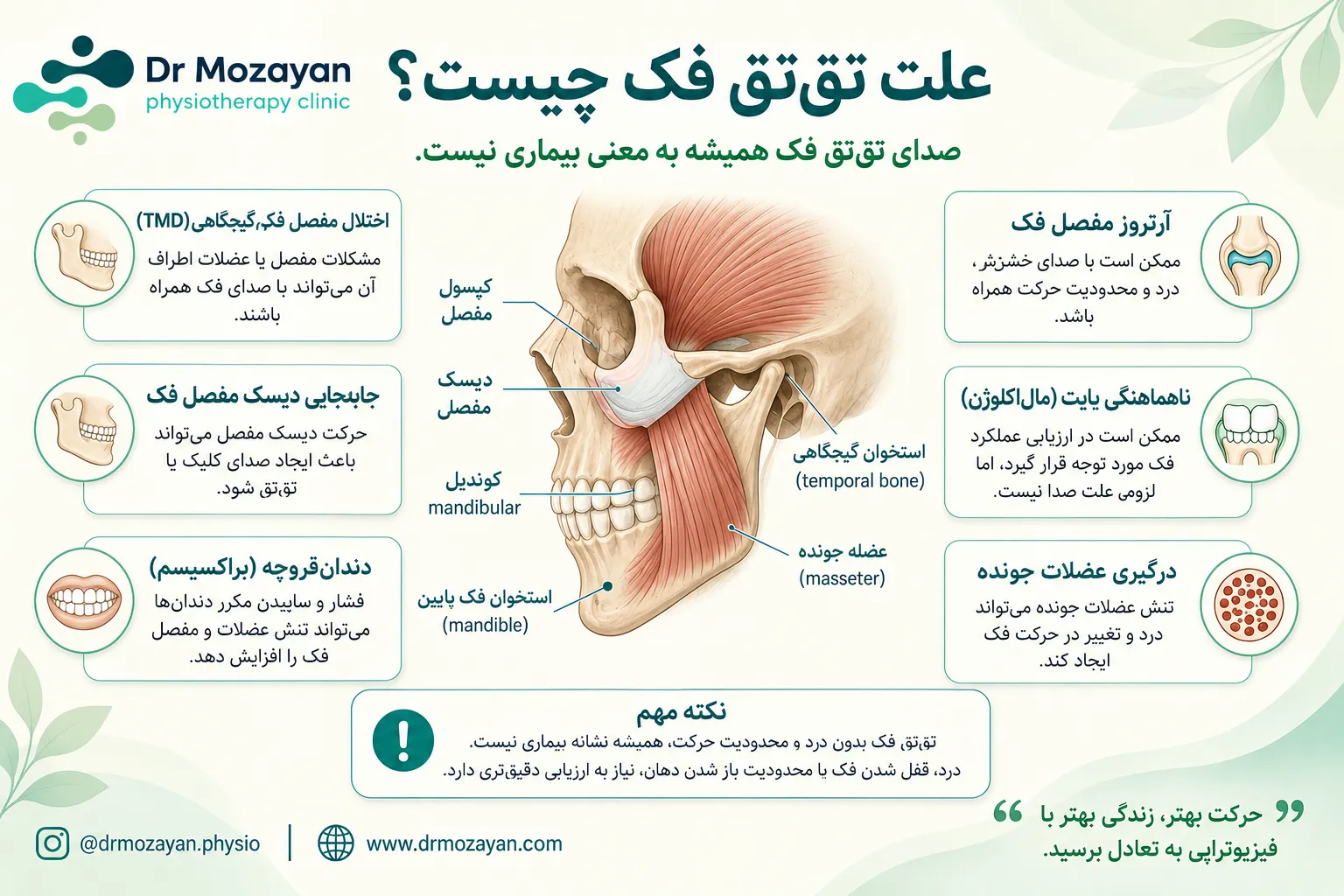 صدای تق تق فک